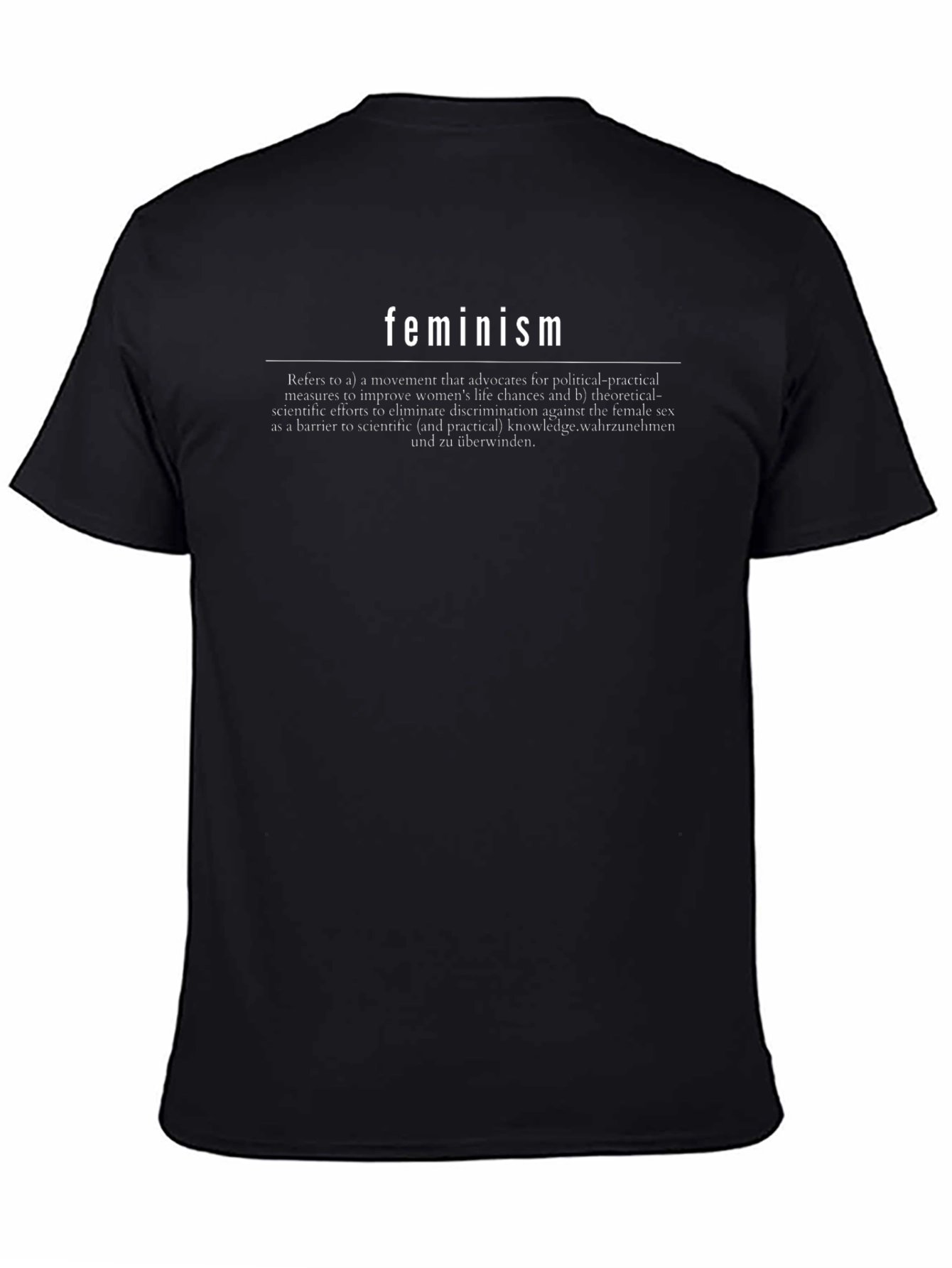 Camiseta Negra Feminismo Definición