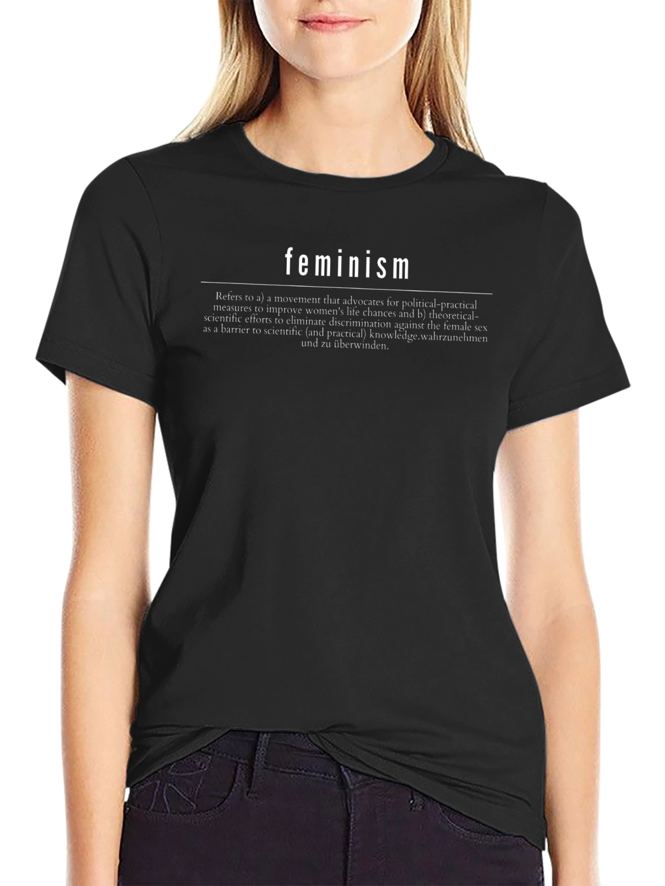 Camiseta Negra Feminismo Definición