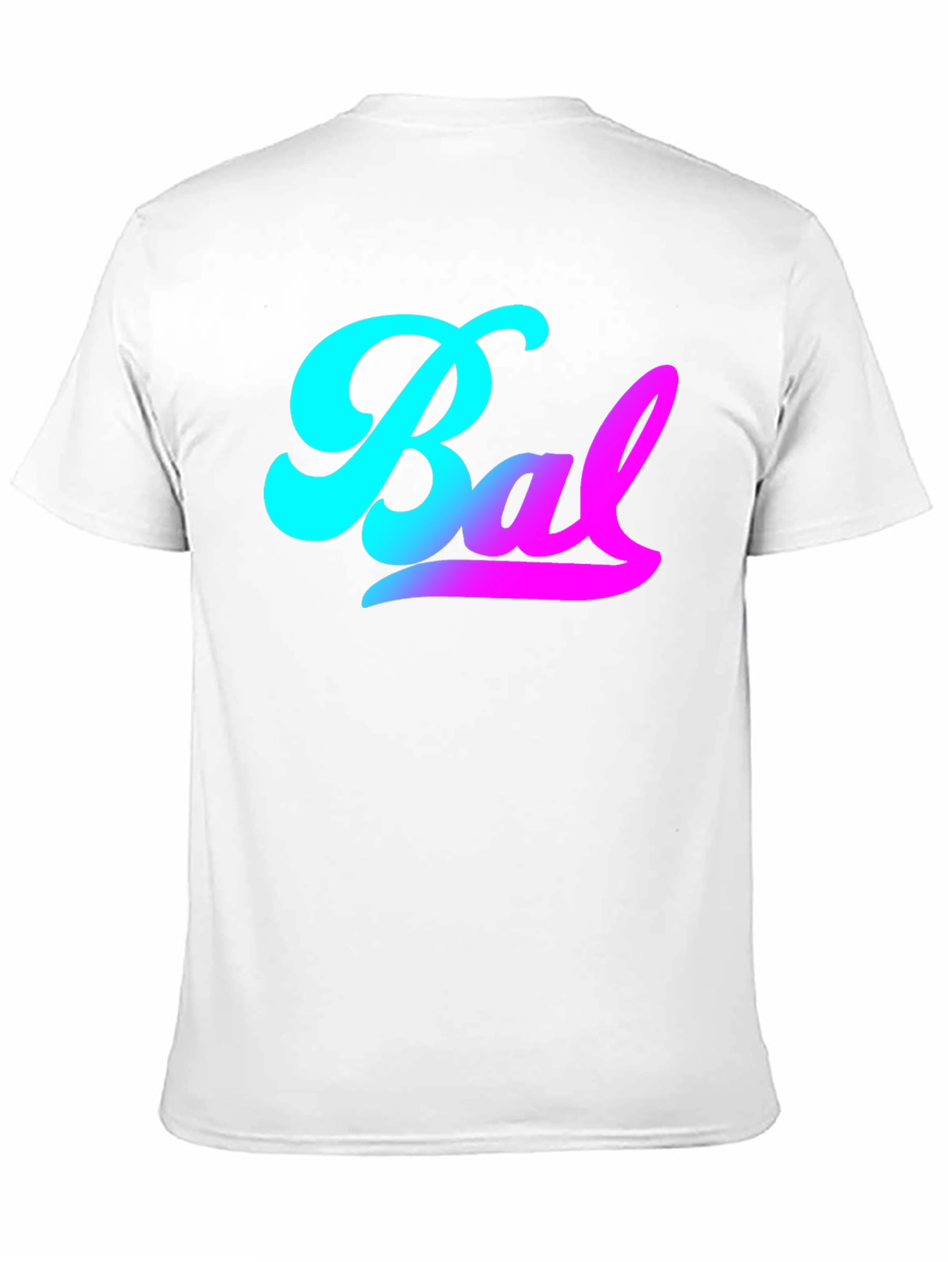 Camiseta Negra Bal Degradado Turquesa a Rosa