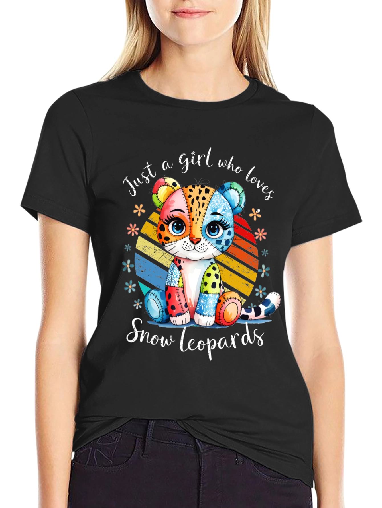 Camiseta Amo Leopardos de Nieve para Mujer
