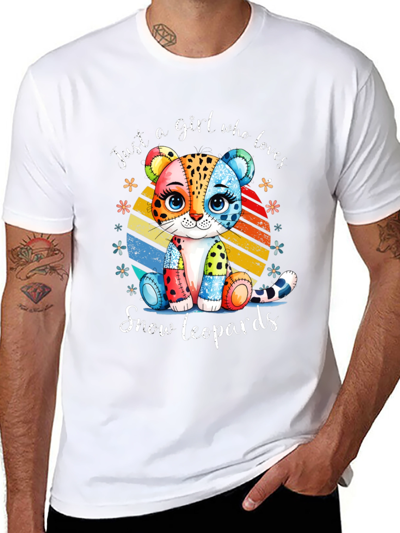 Camiseta Amo Leopardos de Nieve para Mujer