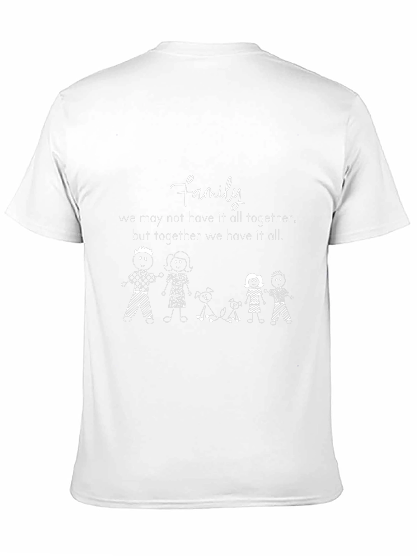 Camiseta Negra con Diseño de Familia