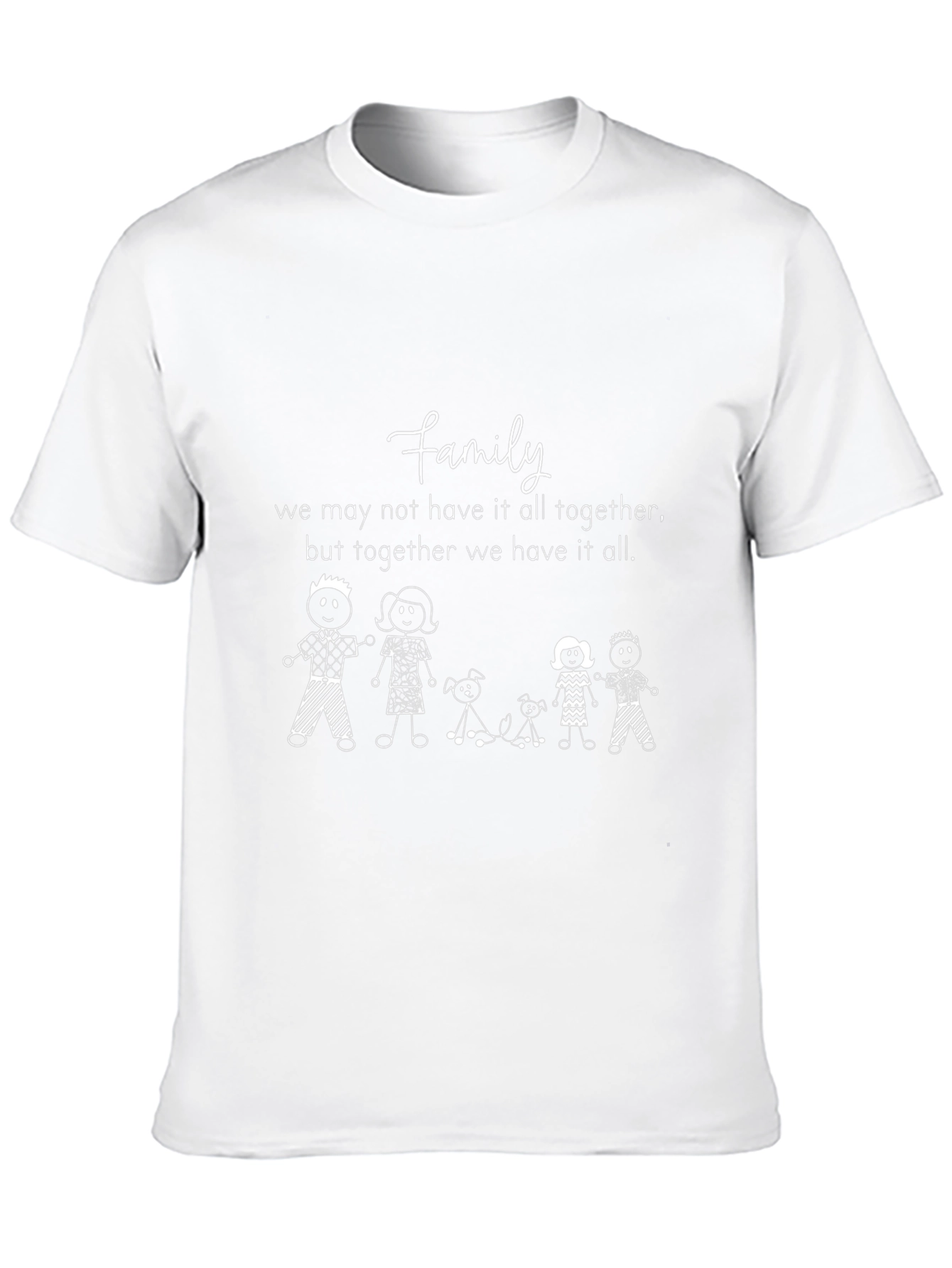 Camiseta Negra con Diseño de Familia