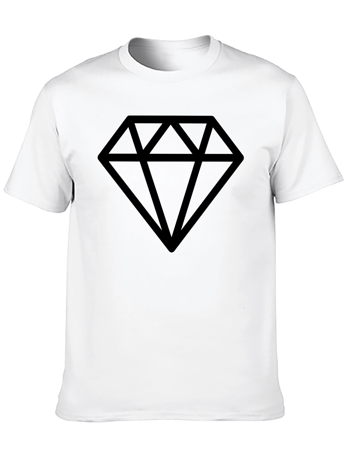 Camiseta Negra Diamante Estilo Casual