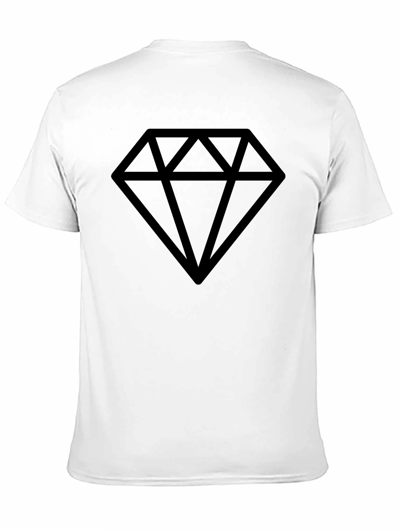 Camiseta Negra Diamante Estilo Casual