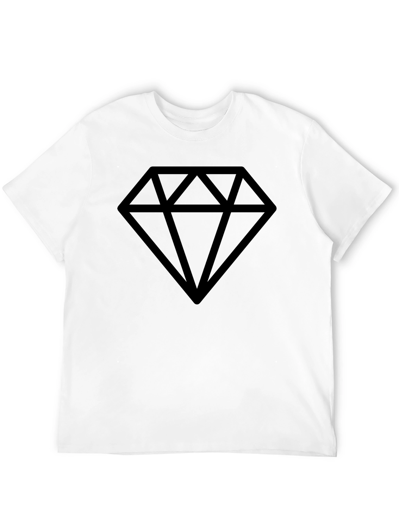 Camiseta Negra Diamante Estilo Casual