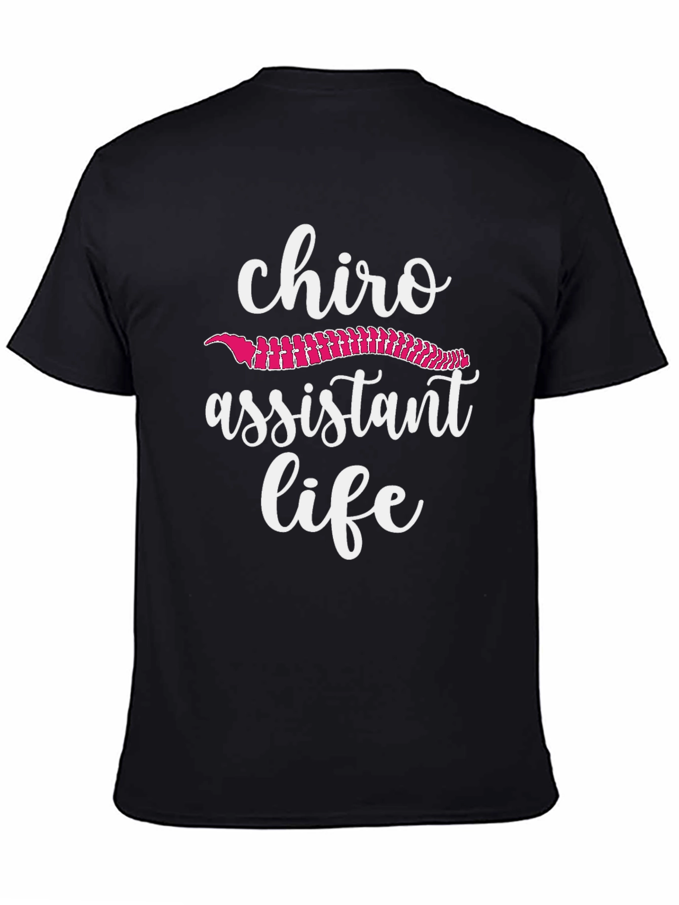 Camiseta Negra Asistente Quiropráctico