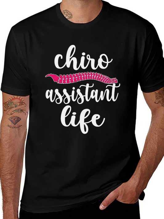 Camiseta Negra Asistente Quiropráctico