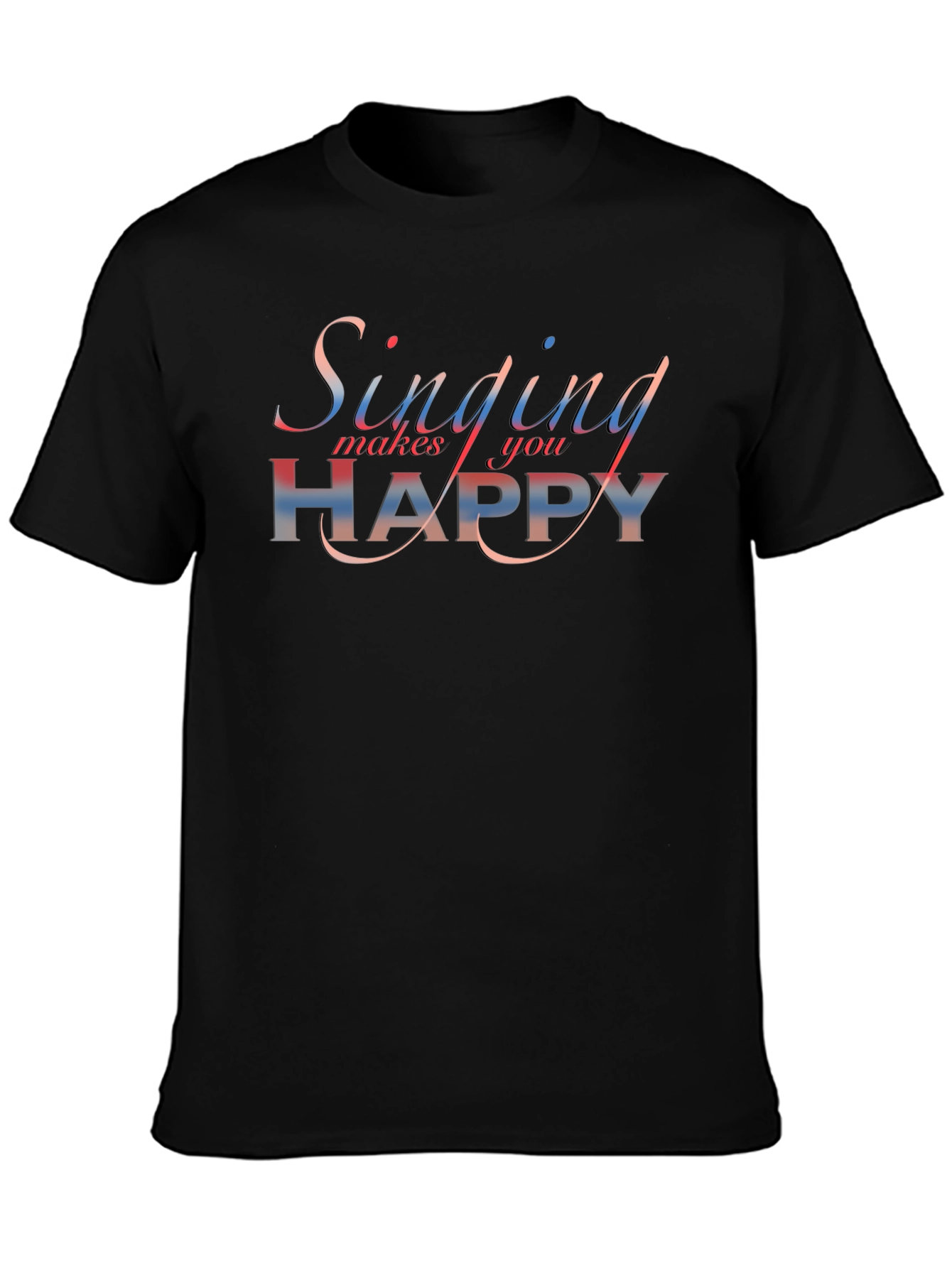 Camiseta Negra Cantar te hace feliz
