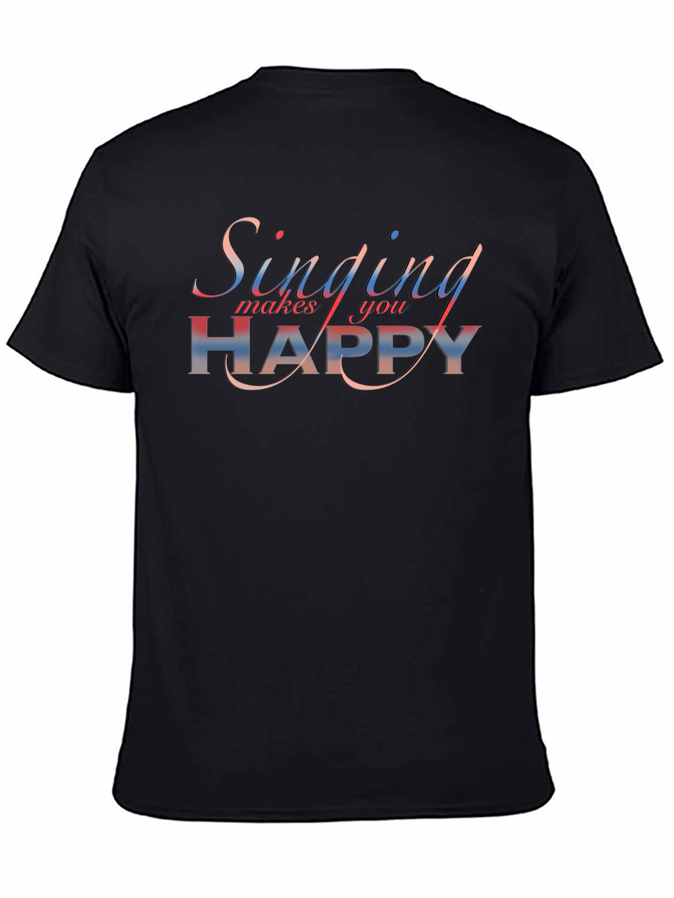 Camiseta Negra Cantar te hace feliz