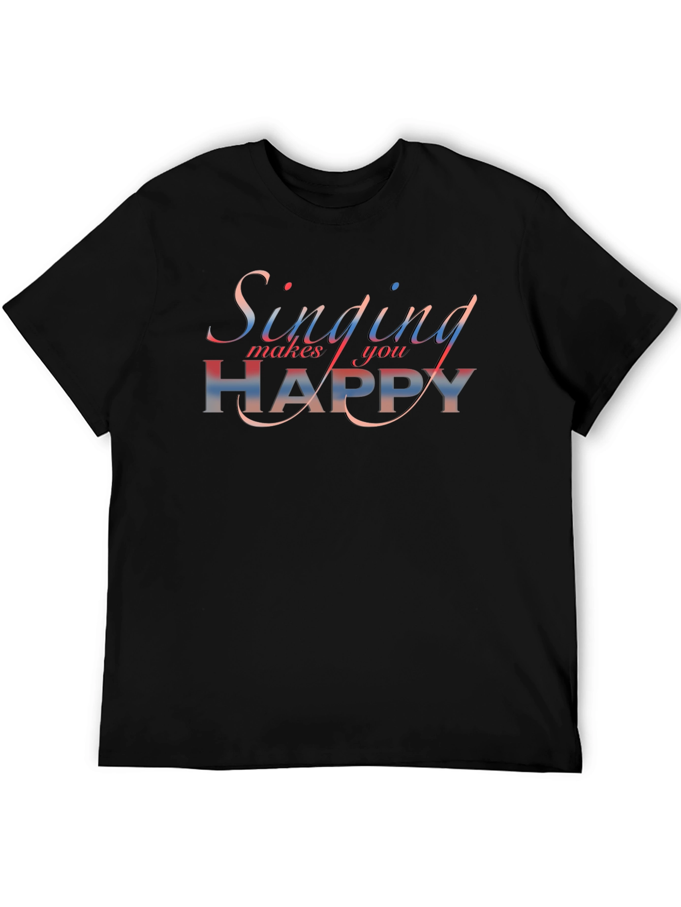 Camiseta Negra Cantar te hace feliz