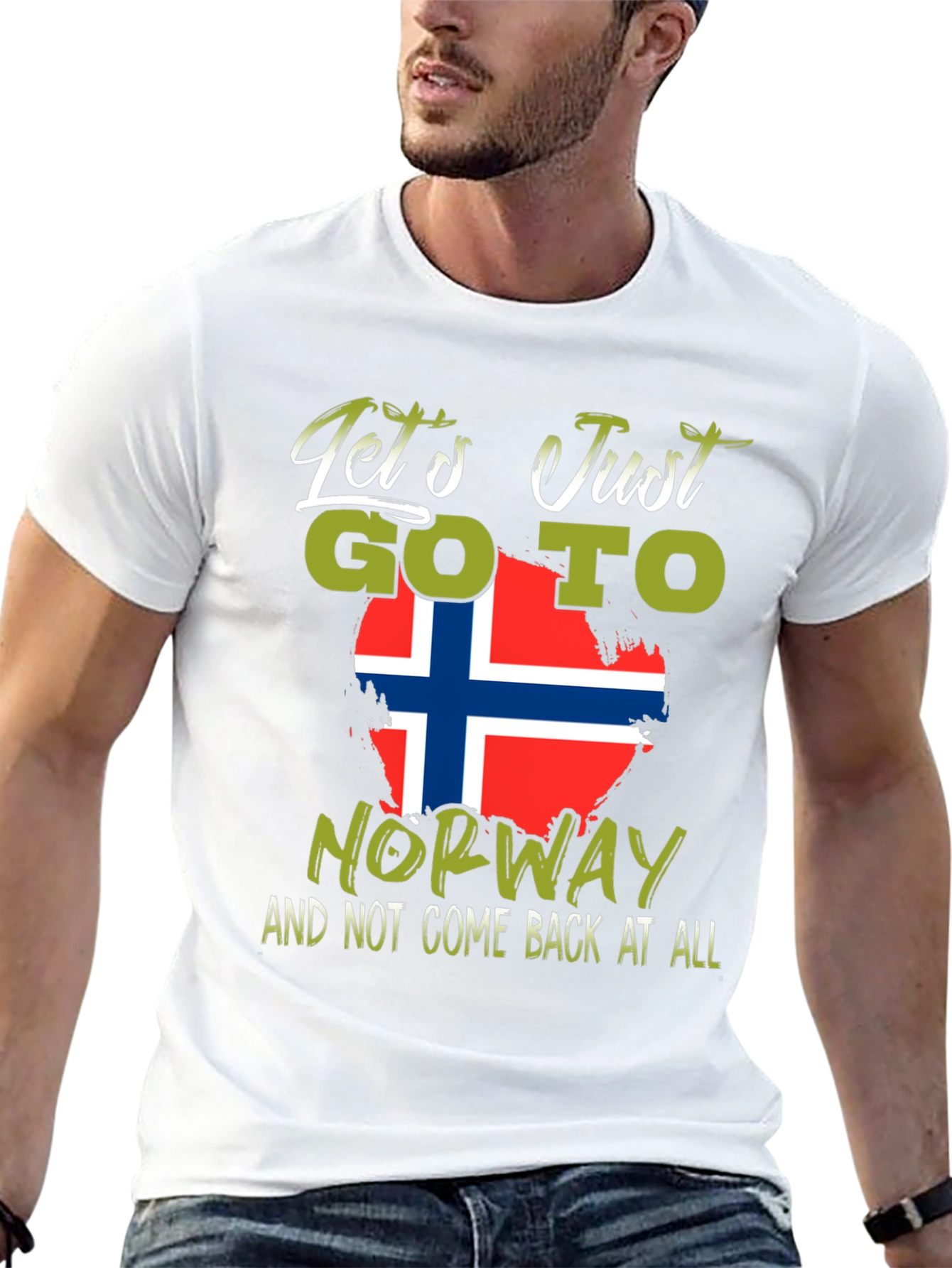 Camiseta Negra Noruega: Viaja y No Regreses