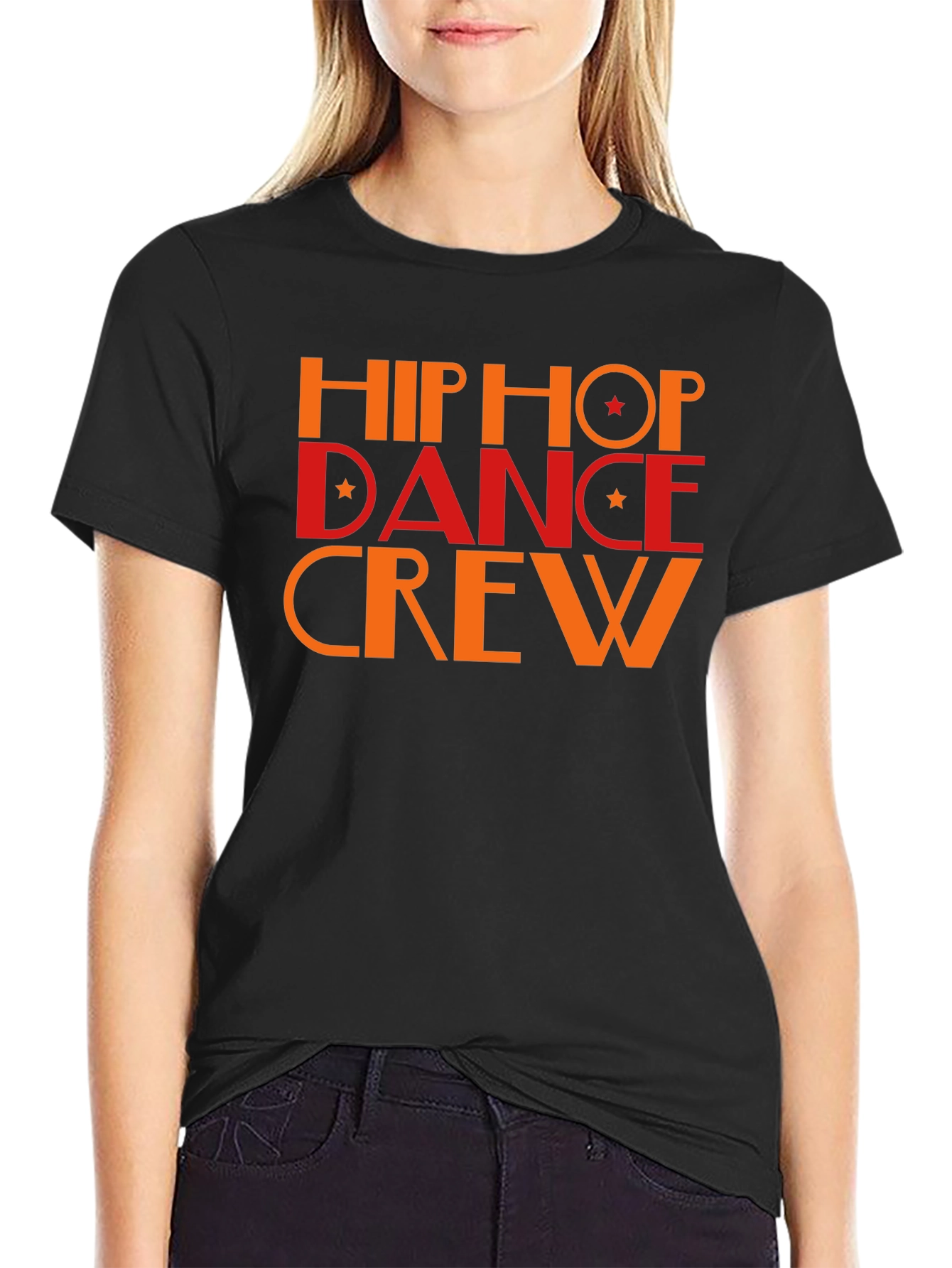 Camiseta Negra Hip Hop Dance Crew