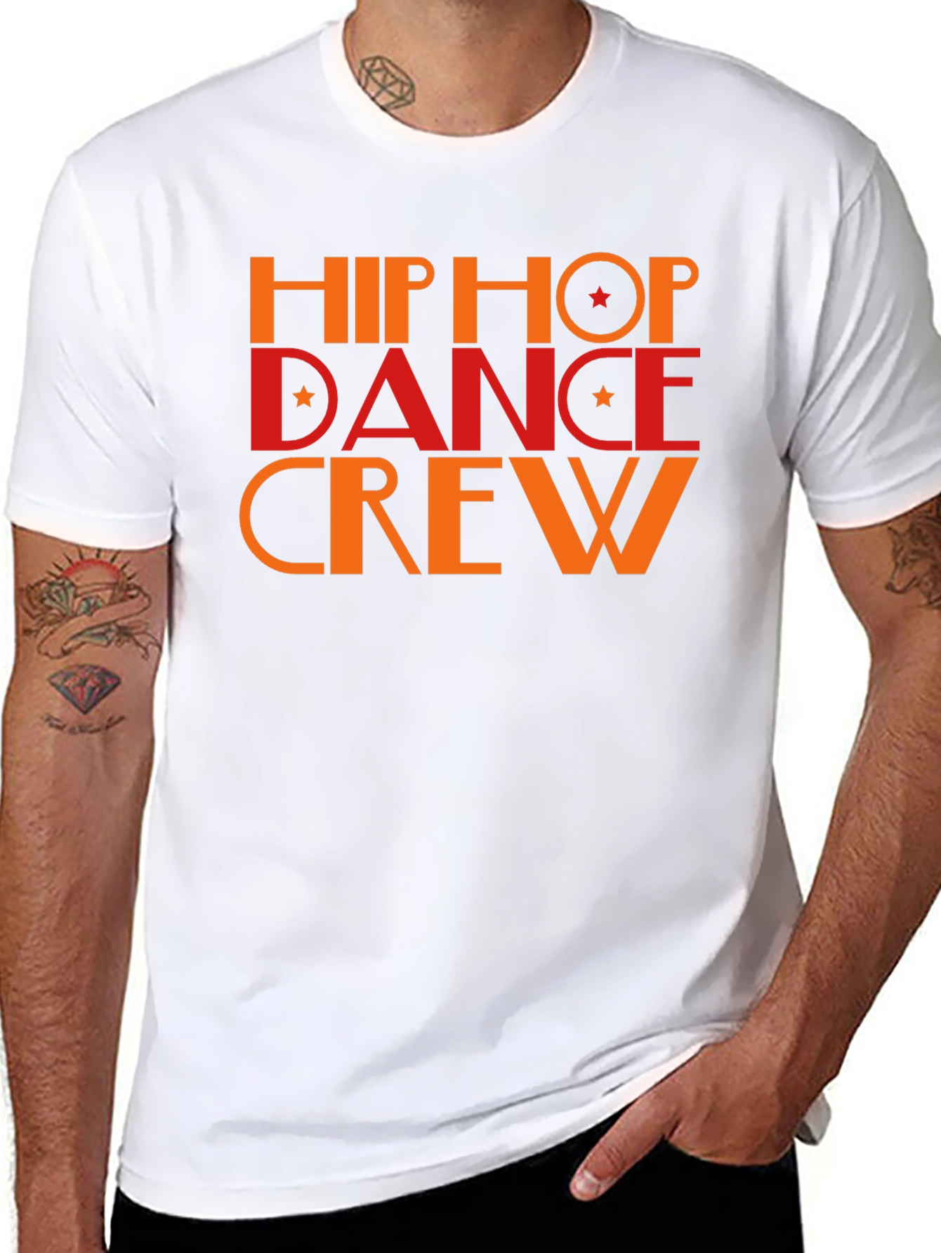 Camiseta Negra Hip Hop Dance Crew