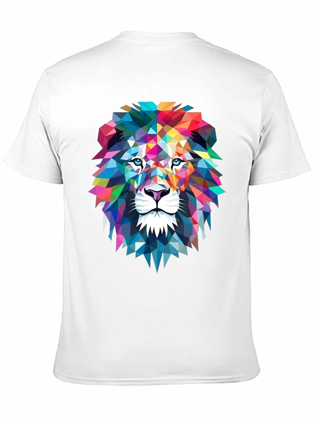 Camiseta Hombre León Geométrico - Diseño Moderno