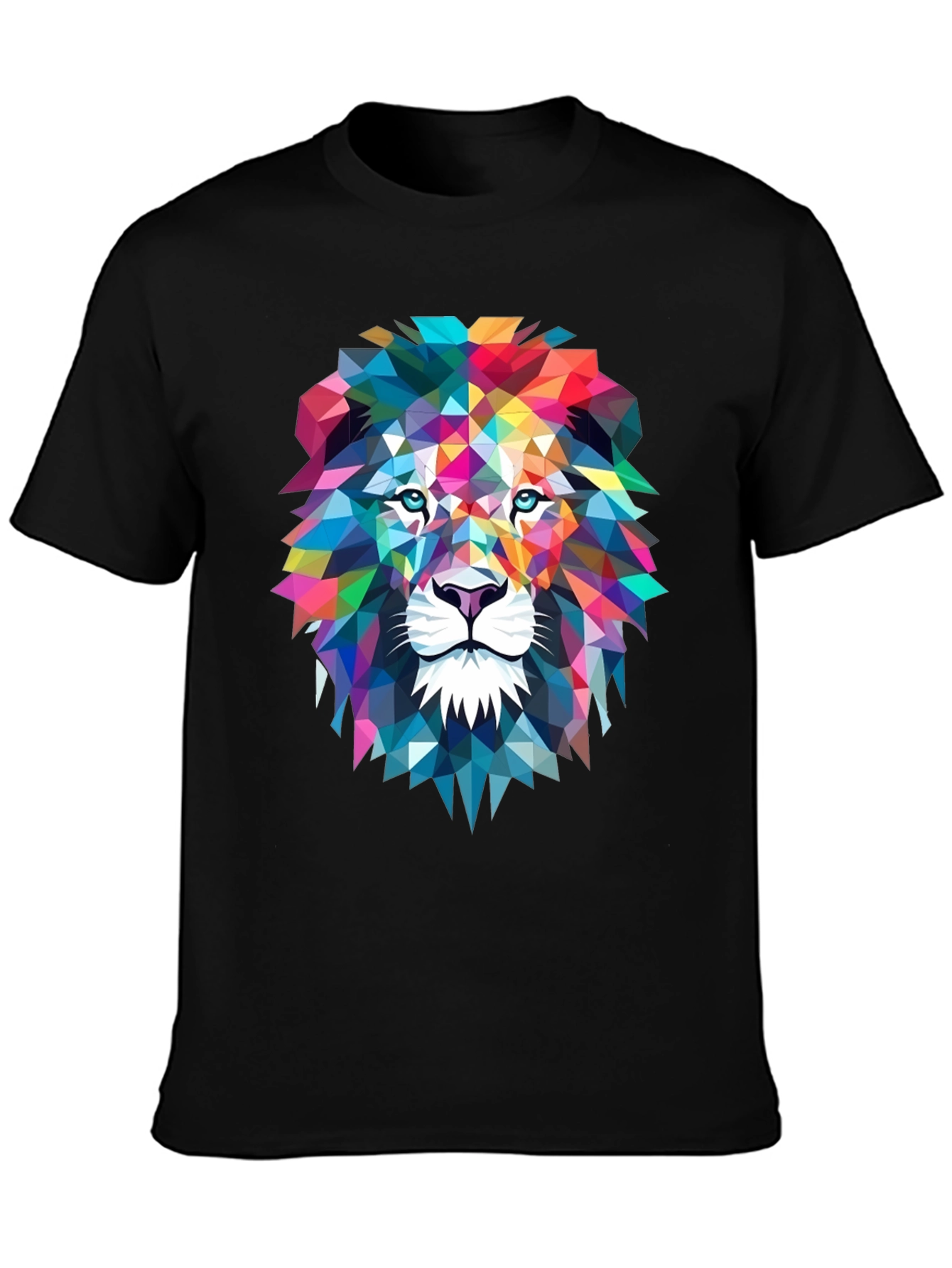 Camiseta Hombre León Geométrico - Diseño Moderno