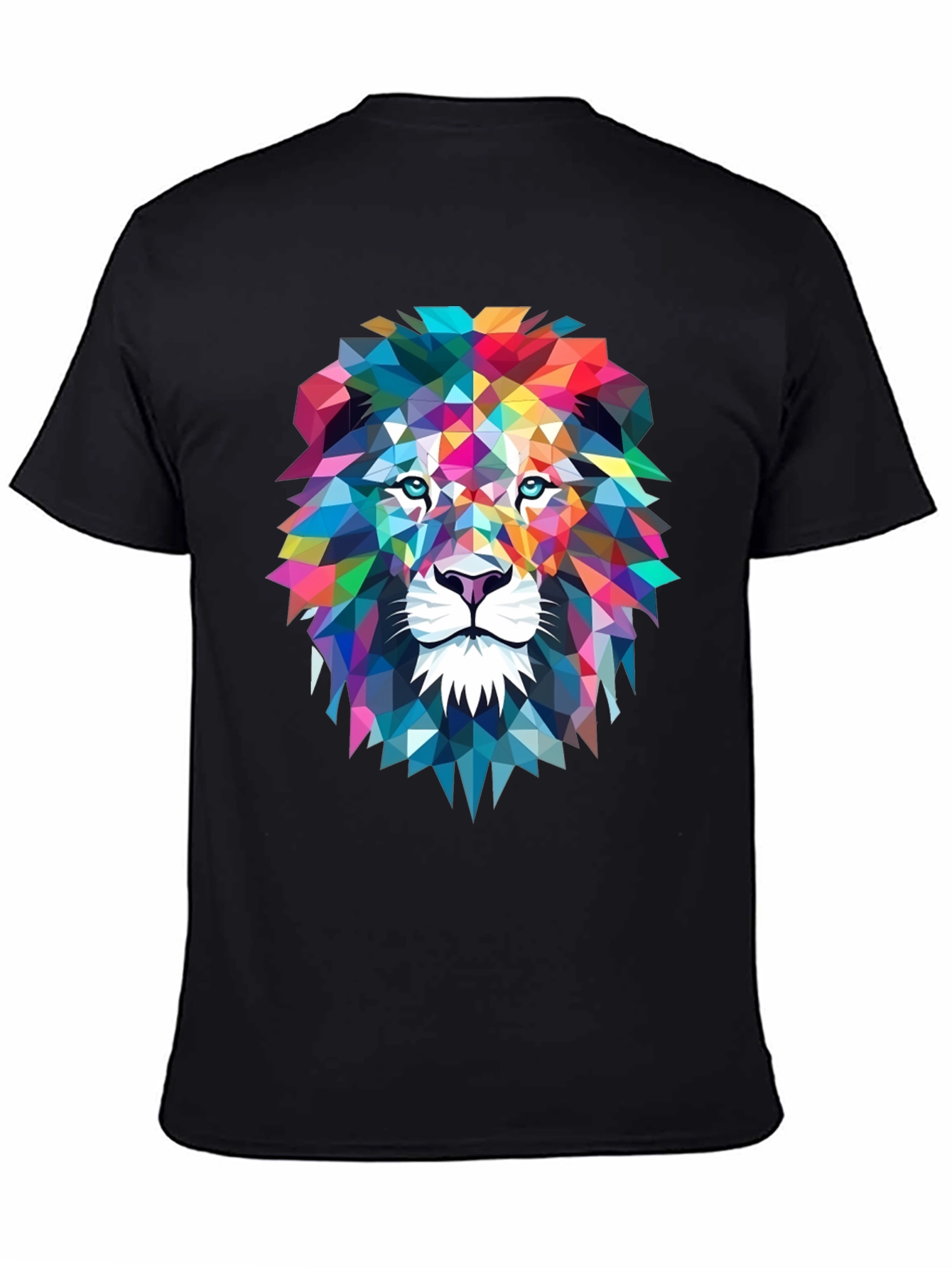 Camiseta Hombre León Geométrico - Diseño Moderno