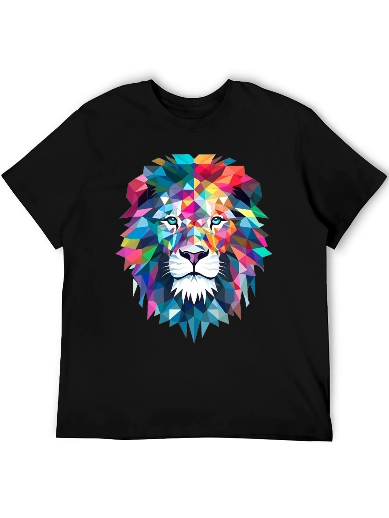 Camiseta Hombre León Geométrico - Diseño Moderno