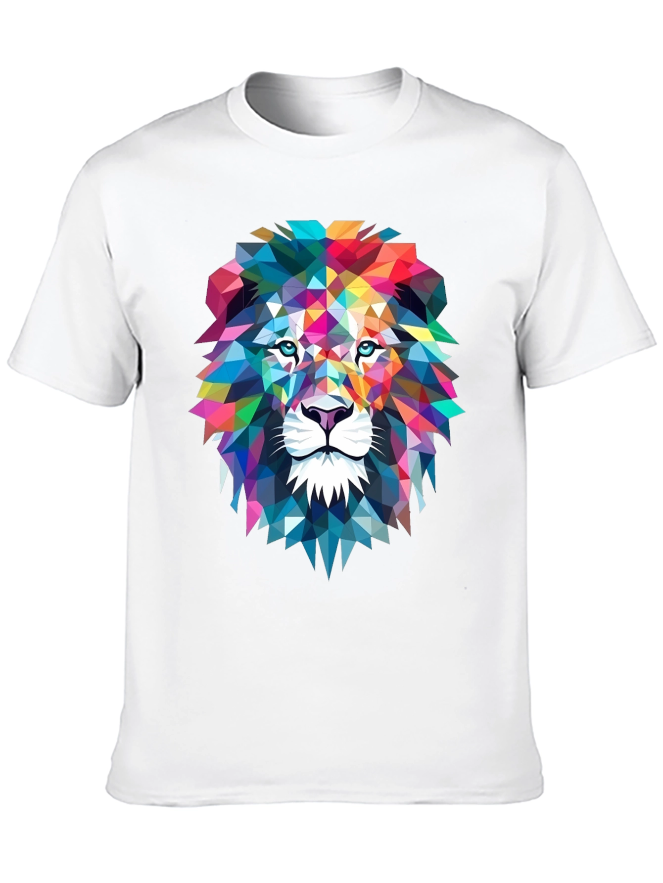 Camiseta Hombre León Geométrico - Diseño Moderno
