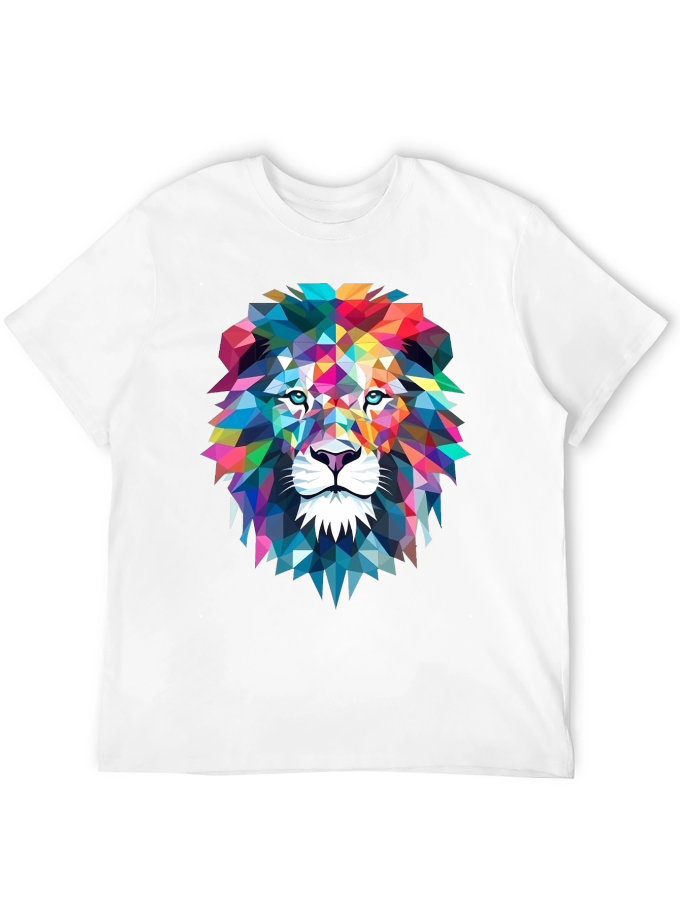 Camiseta Hombre León Geométrico - Diseño Moderno