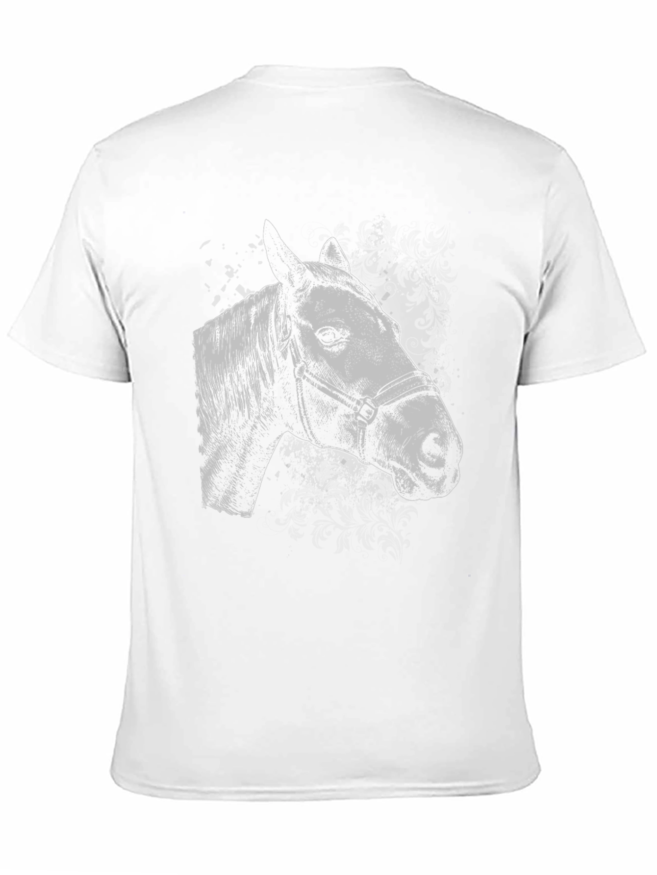 Camiseta Negra con Dibujo de Cabeza de Caballo