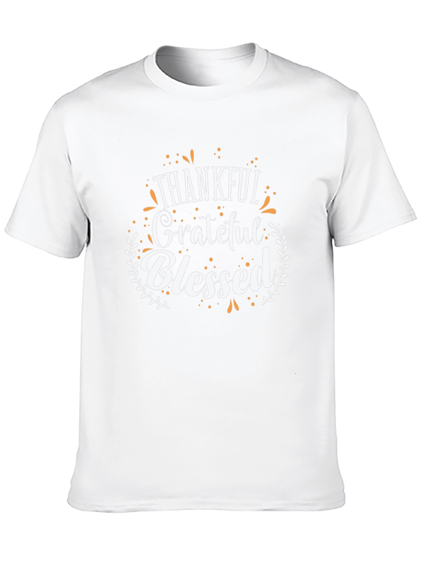 Camiseta Negra: Agradecido Feliz Bendecido