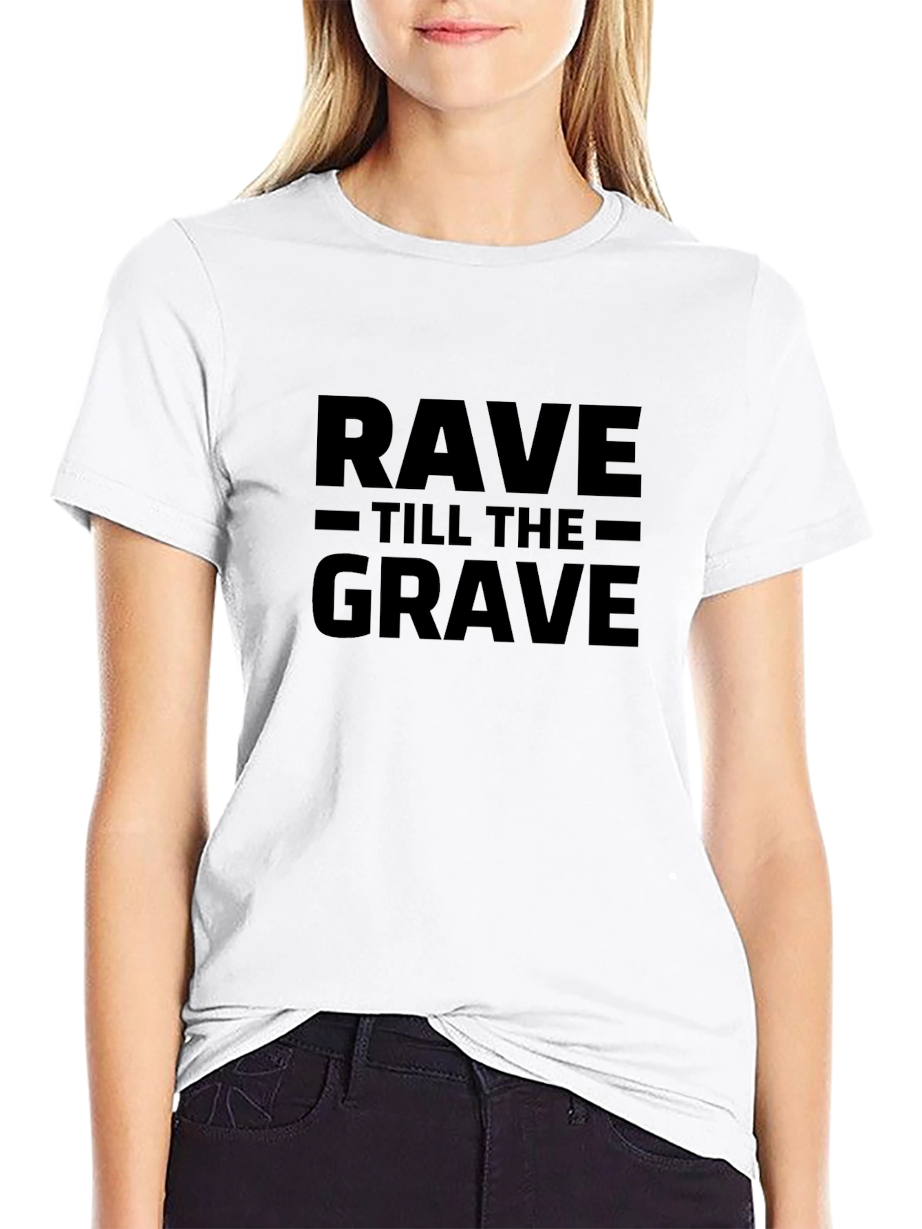 Camiseta Negra Rave Till The Grave