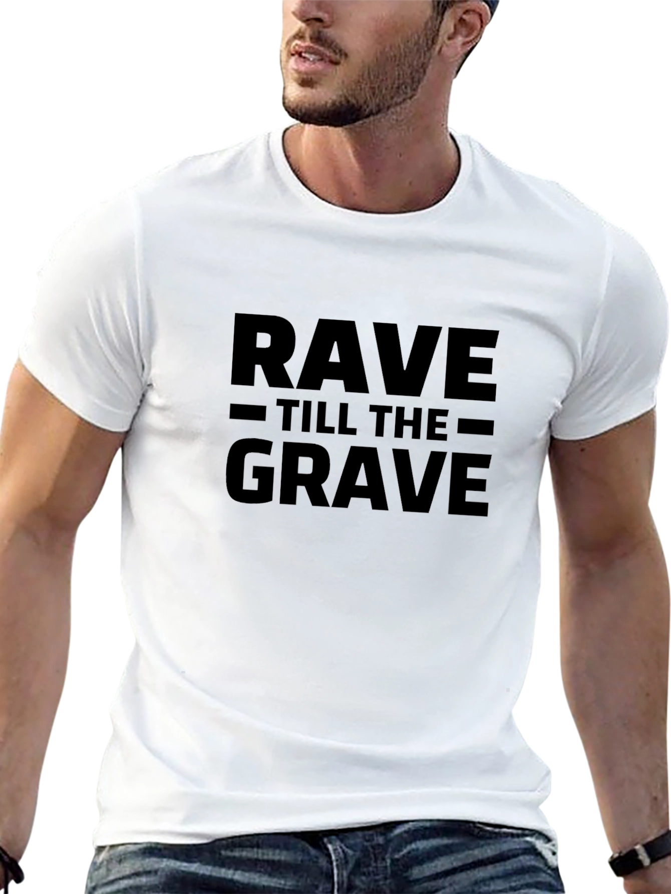 Camiseta Negra Rave Till The Grave