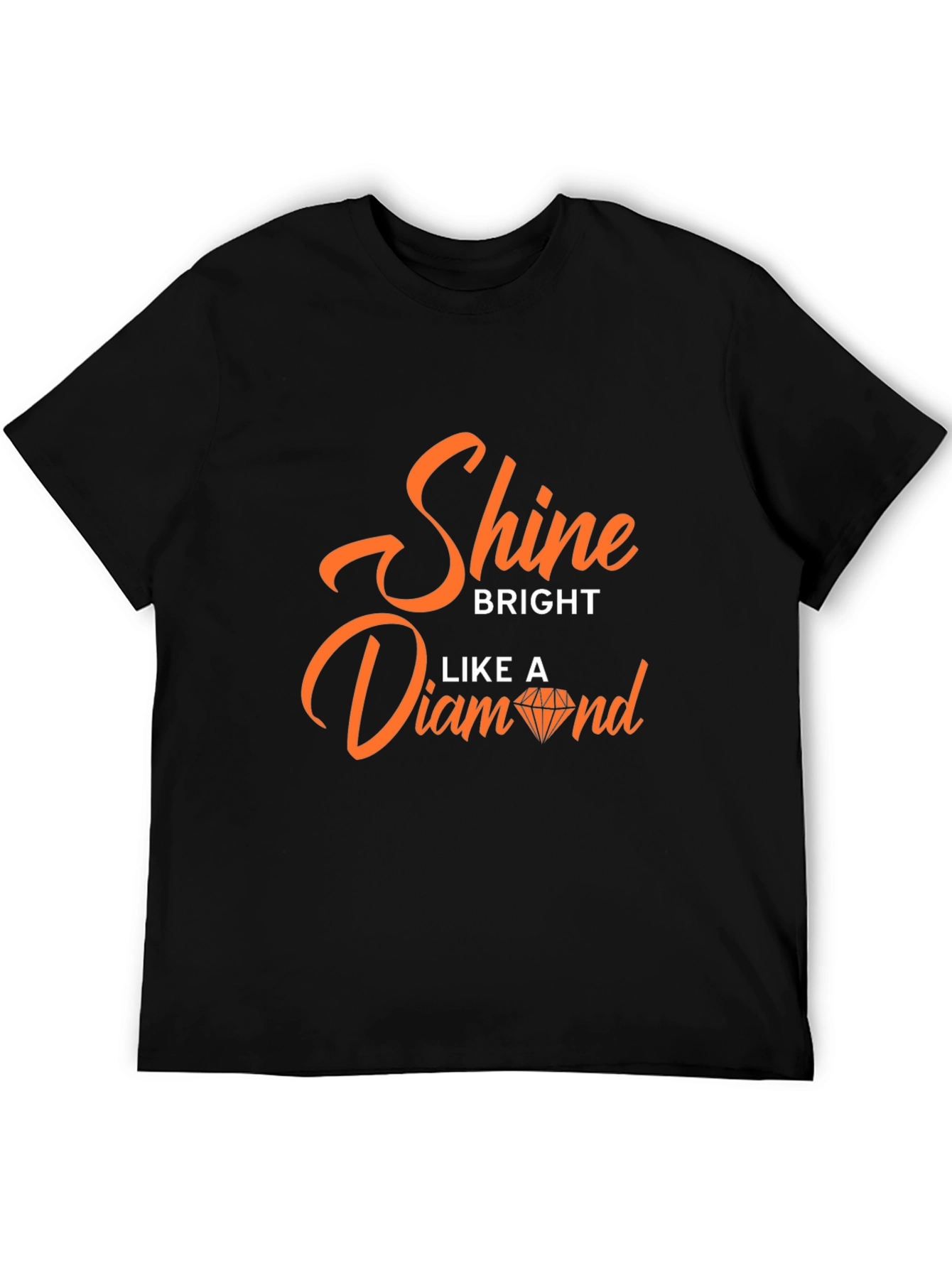 Camiseta Negra con Diseño Shine Bright Like A Diamond