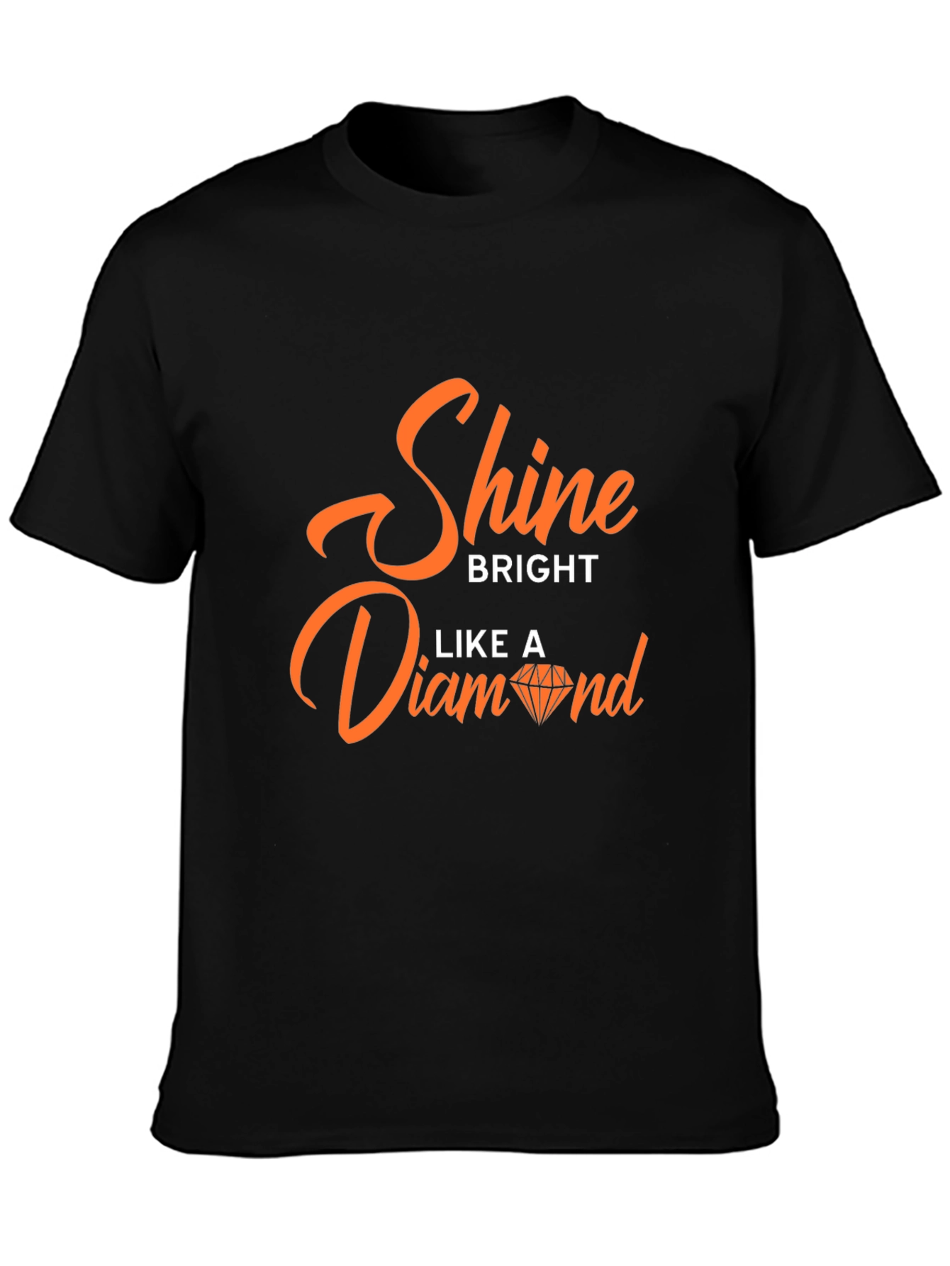 Camiseta Negra con Diseño Shine Bright Like A Diamond