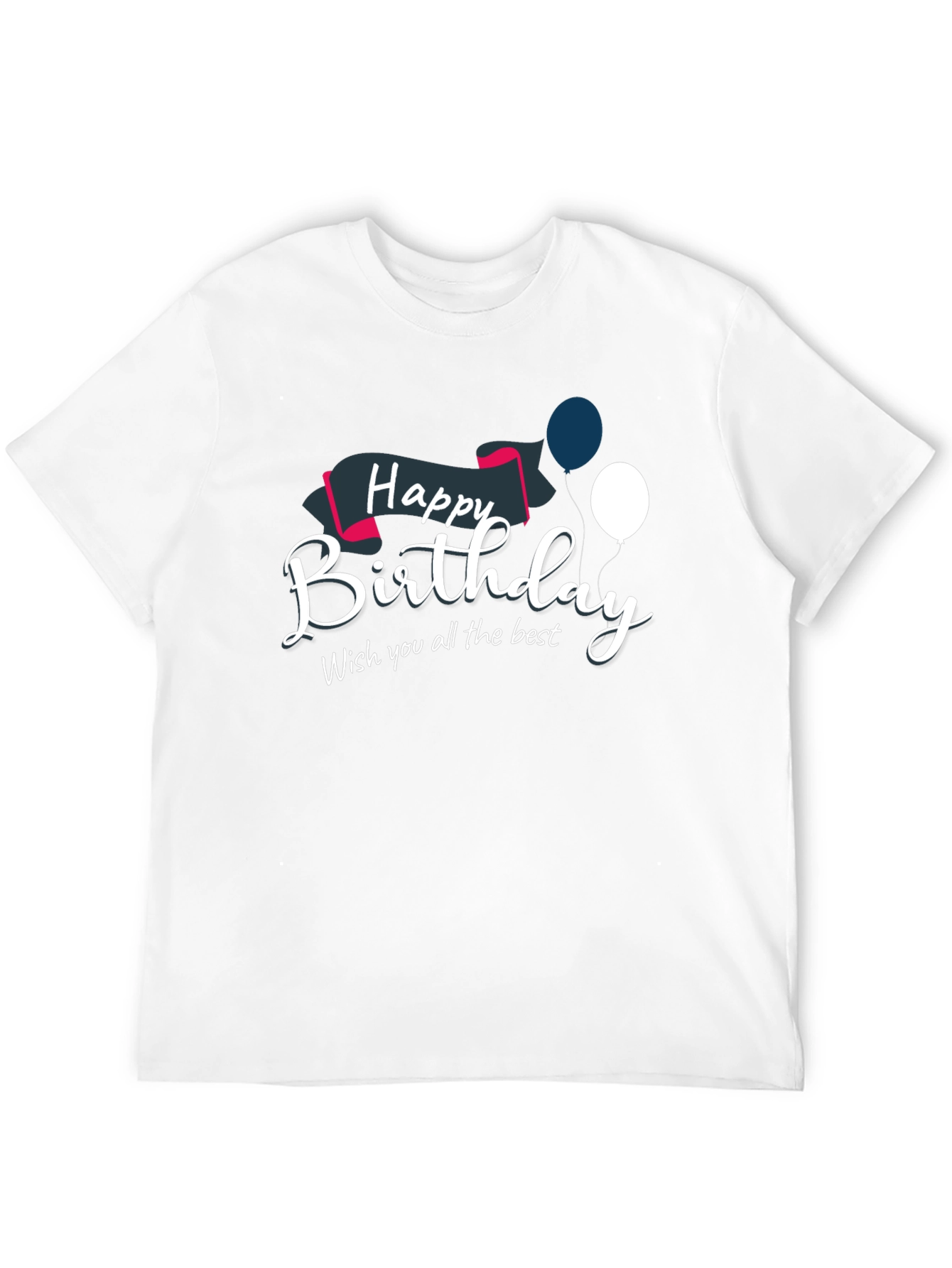 Camiseta Negra con Diseño de Feliz Cumpleaños