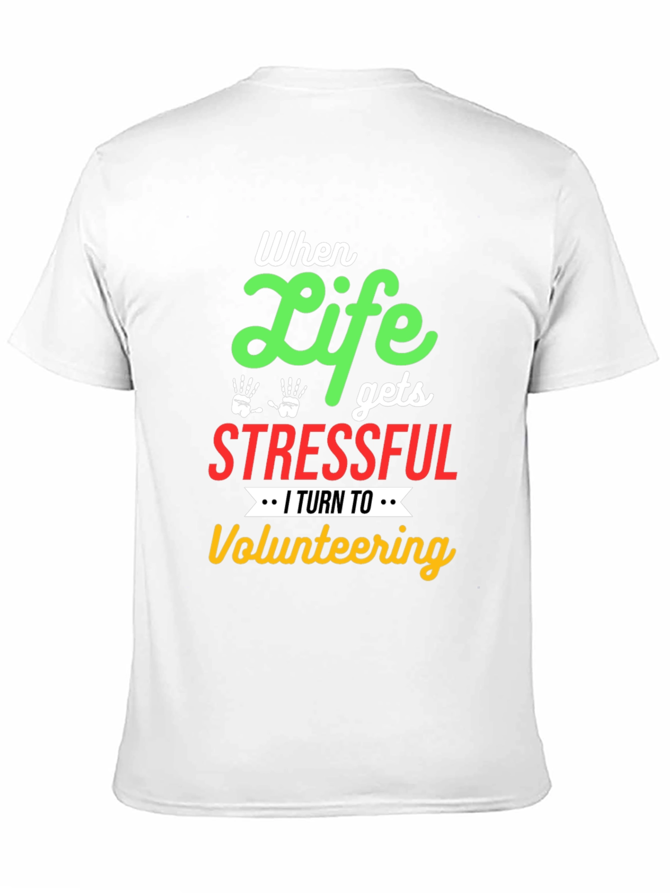 Camiseta Negra con Diseño de Voluntariado