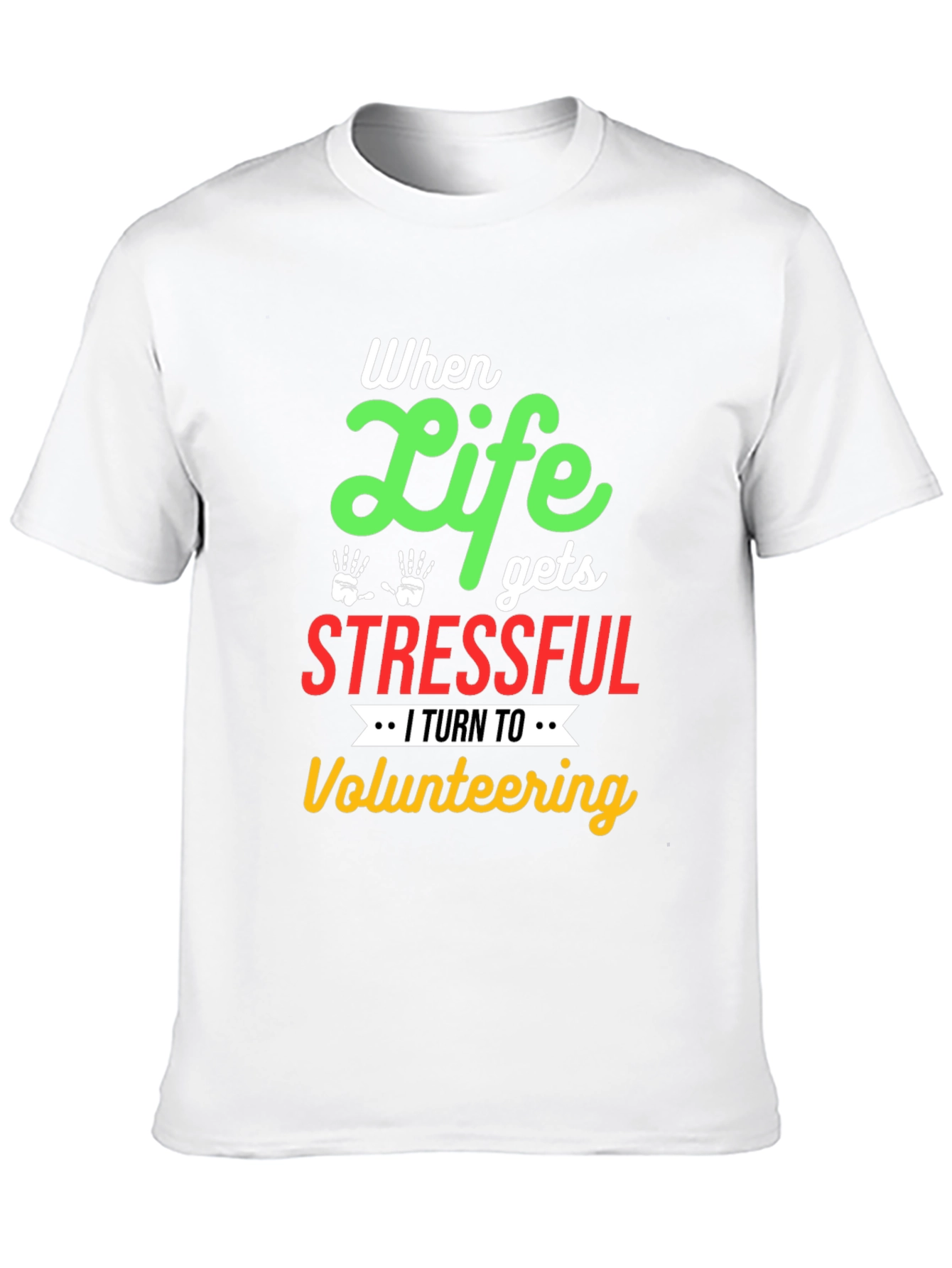 Camiseta Negra con Diseño de Voluntariado