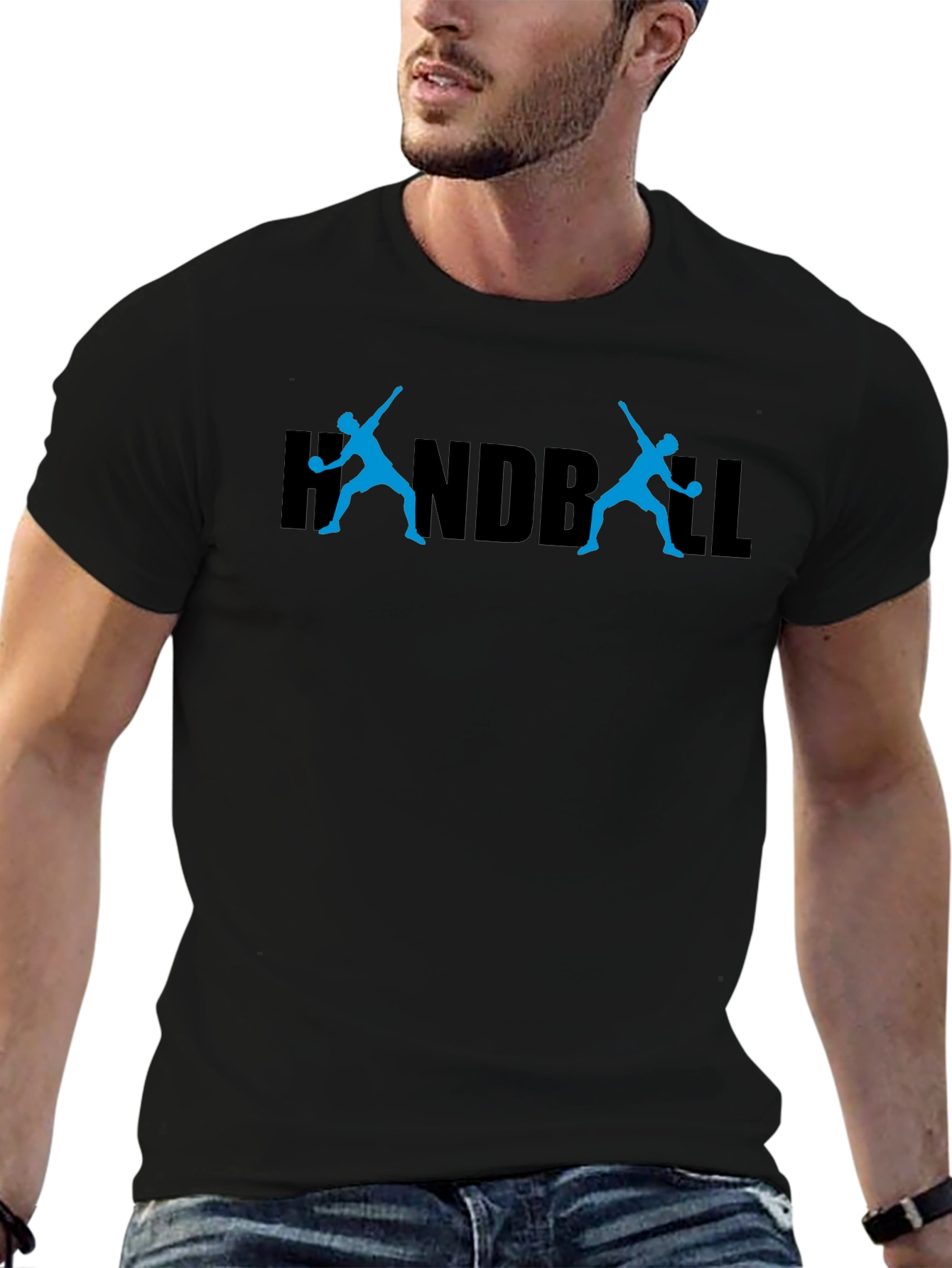 Camiseta Negra de Handball - Diseño Deportivo