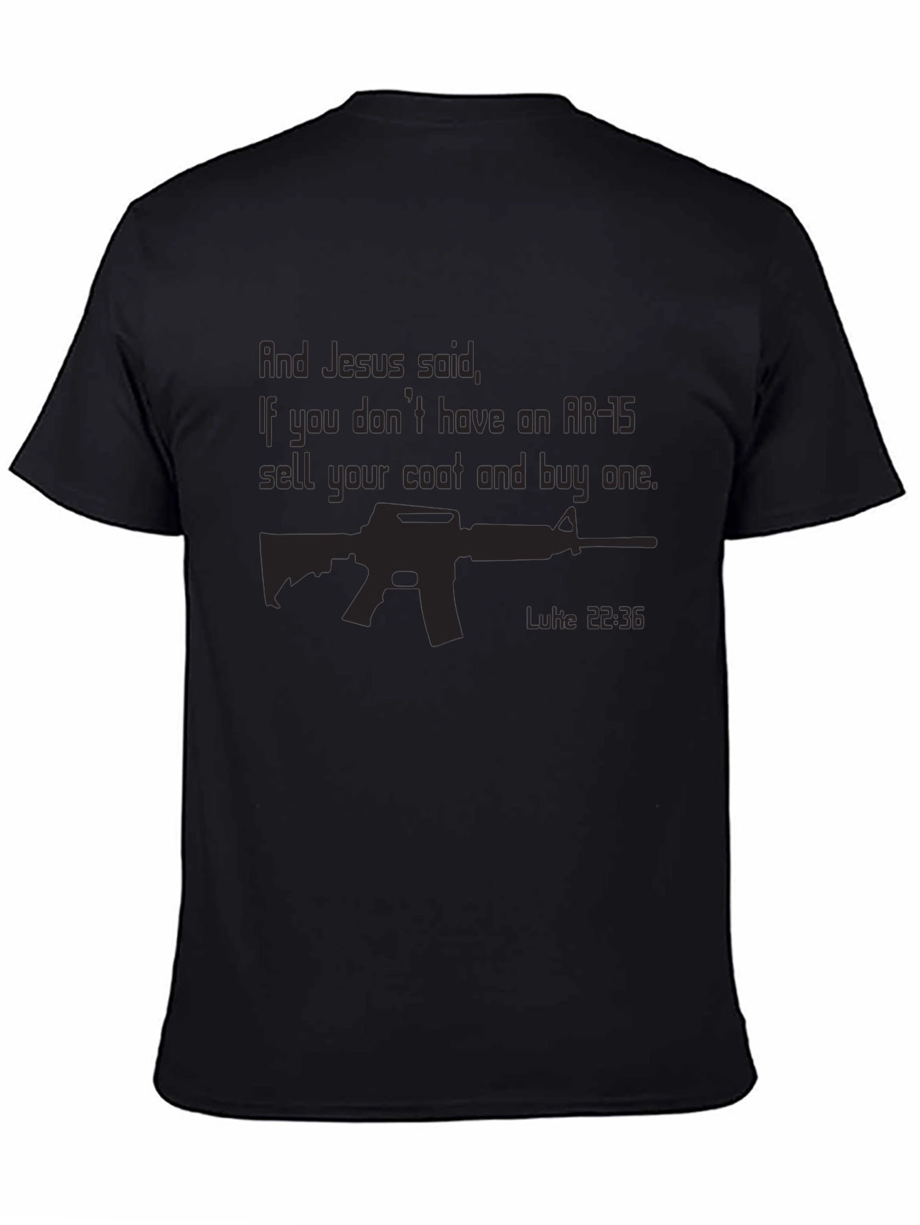 Camiseta Negra: Jesús y el AR-15 - Diseño Único