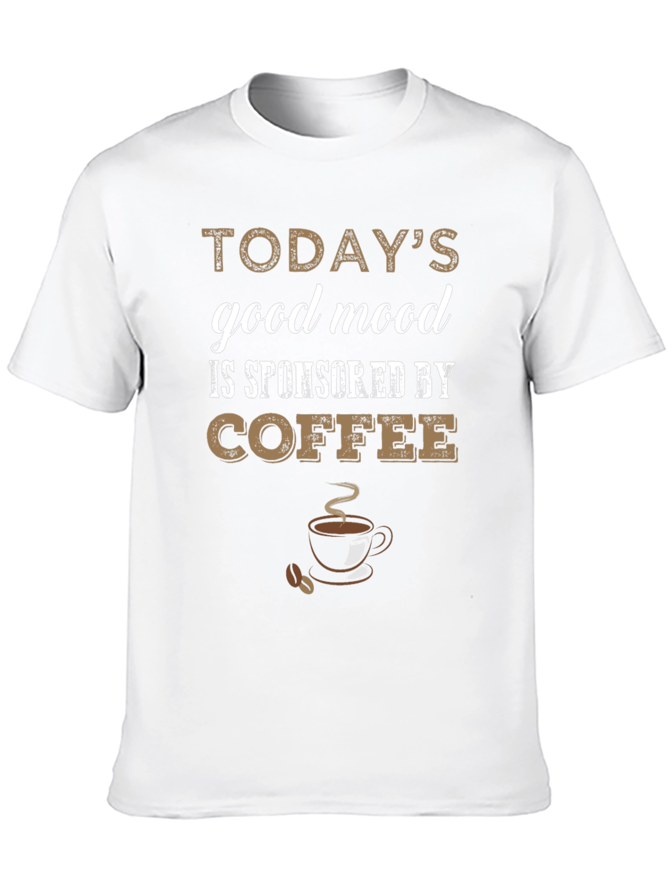 Camiseta Negra con Diseño Humorístico de Café