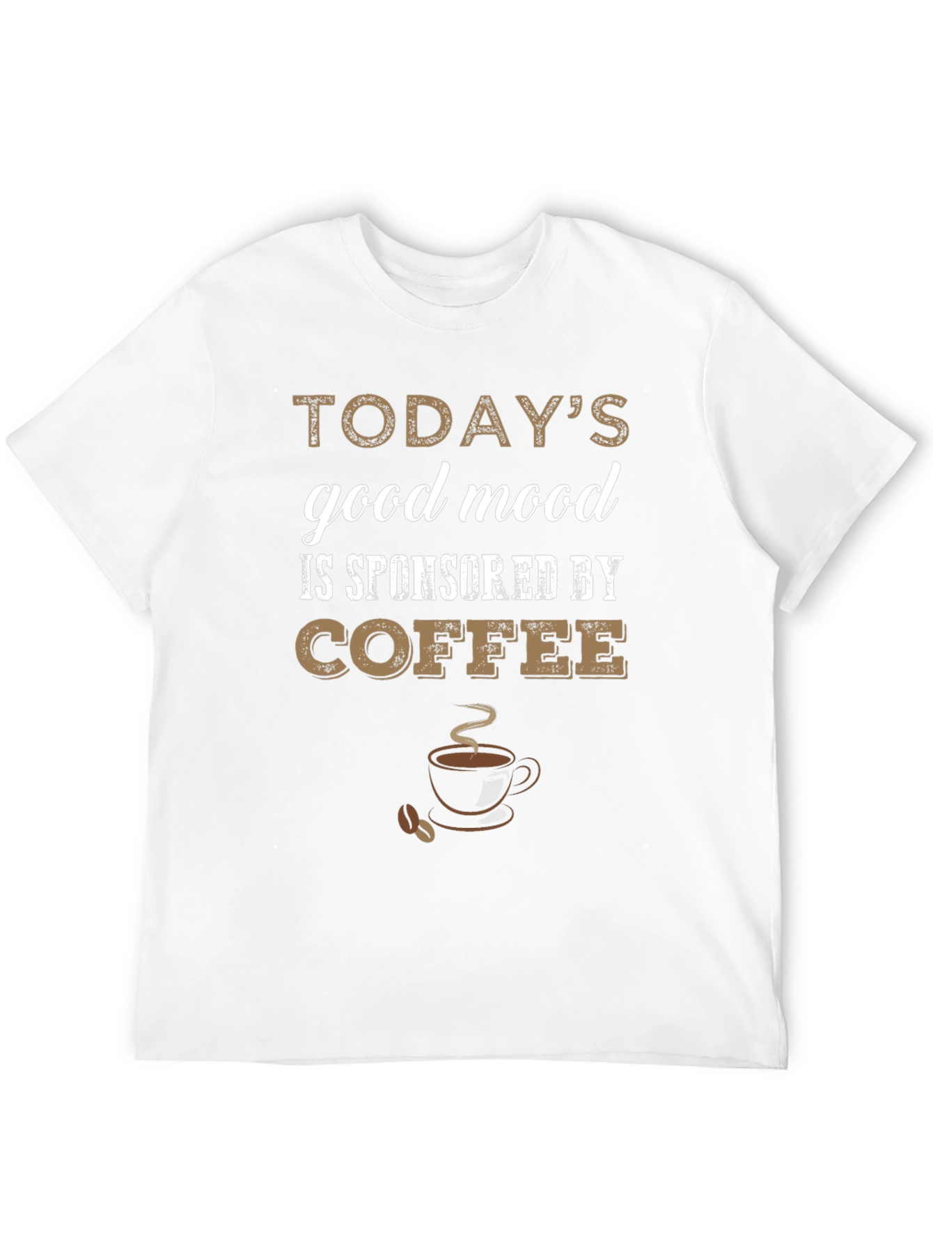 Camiseta Negra con Diseño Humorístico de Café