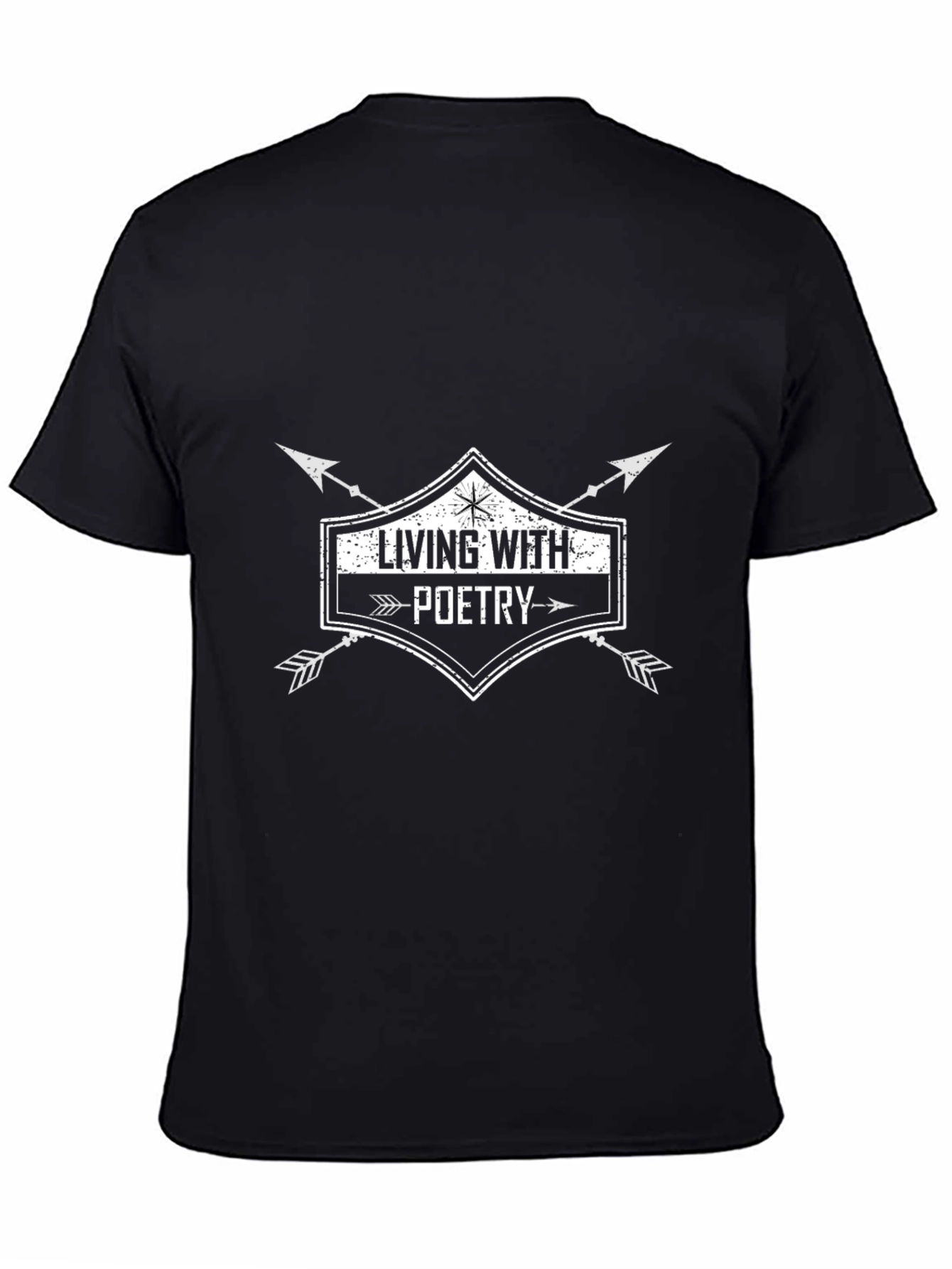Camiseta Negra: Viviendo con Poesía