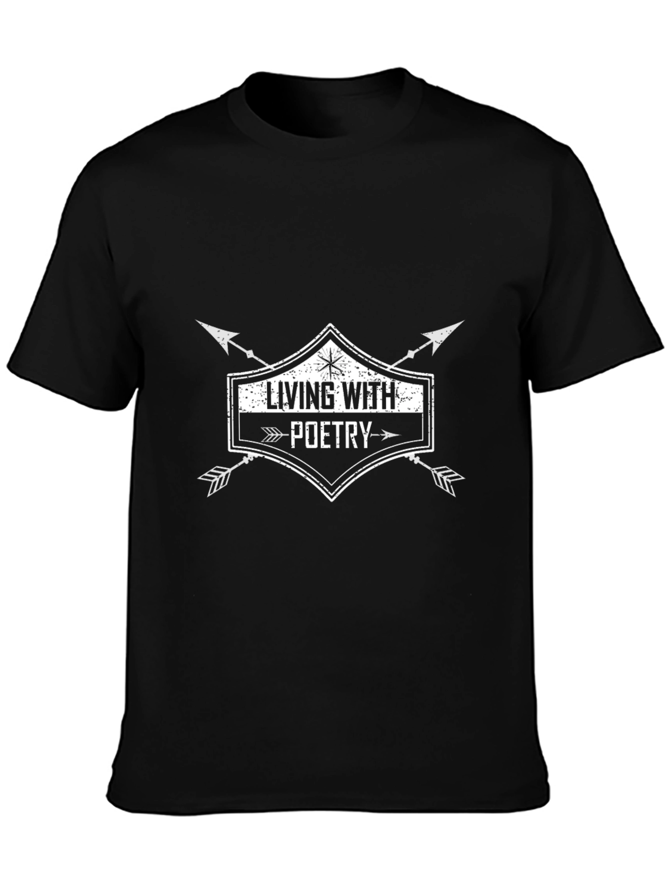 Camiseta Negra: Viviendo con Poesía