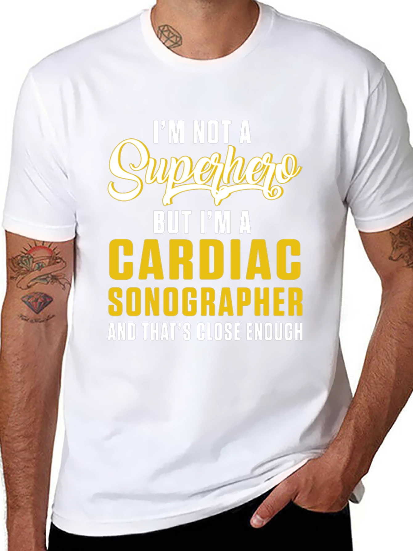 Camiseta Cardíaco Sonographer - No Soy un Superhéroe