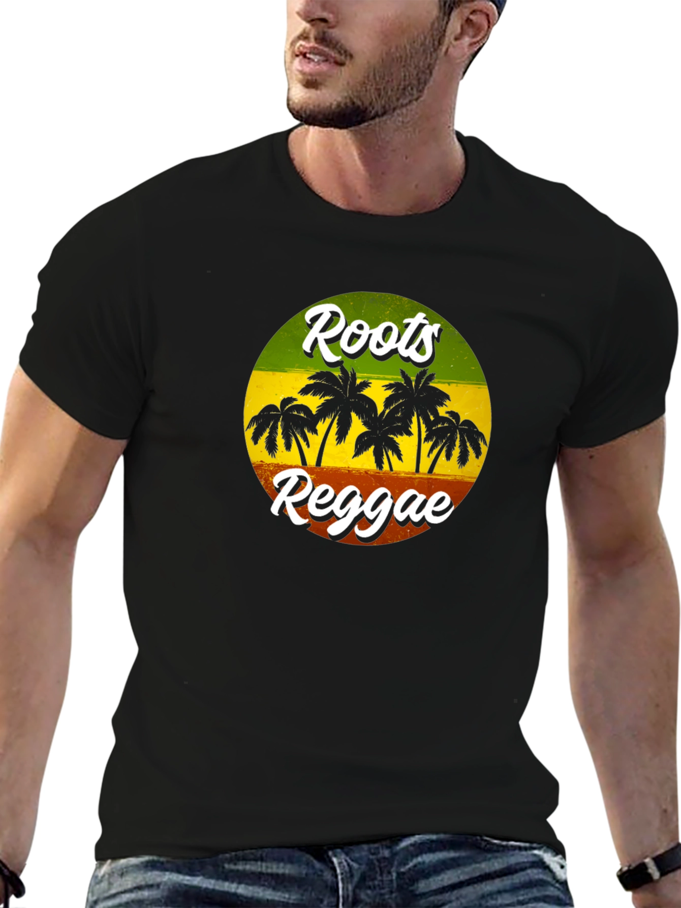 Camiseta Roots Reggae con Diseño de Islas