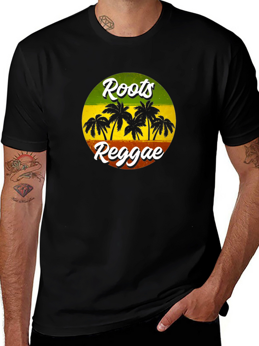 Camiseta Roots Reggae con Diseño de Islas