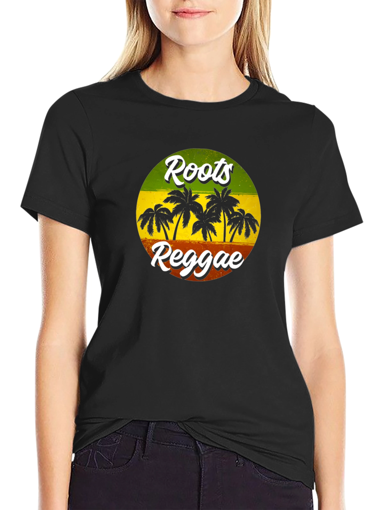 Camiseta Roots Reggae con Diseño de Islas