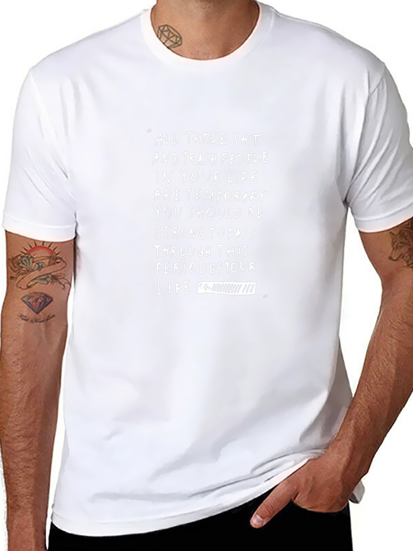 Camiseta Negra con Mensaje Motivacional