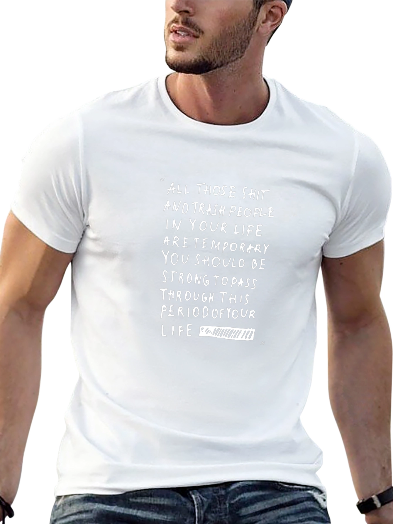 Camiseta Negra con Mensaje Motivacional