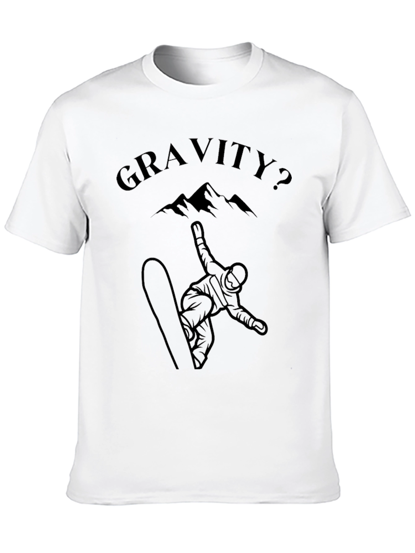 Camiseta Negra ¿Gravedad? Snowboard