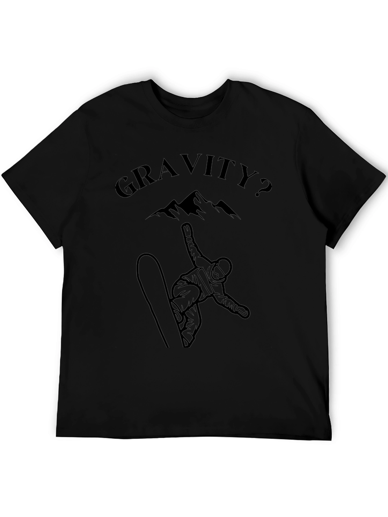 Camiseta Negra ¿Gravedad? Snowboard