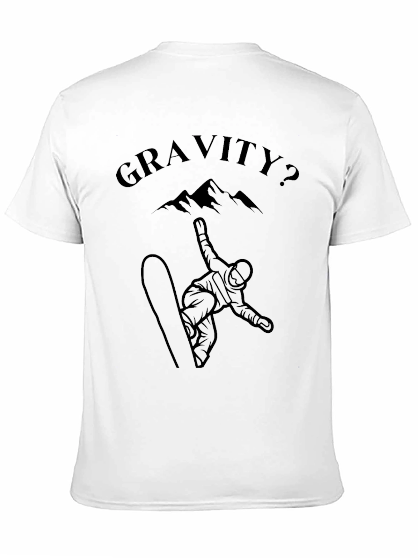 Camiseta Negra ¿Gravedad? Snowboard