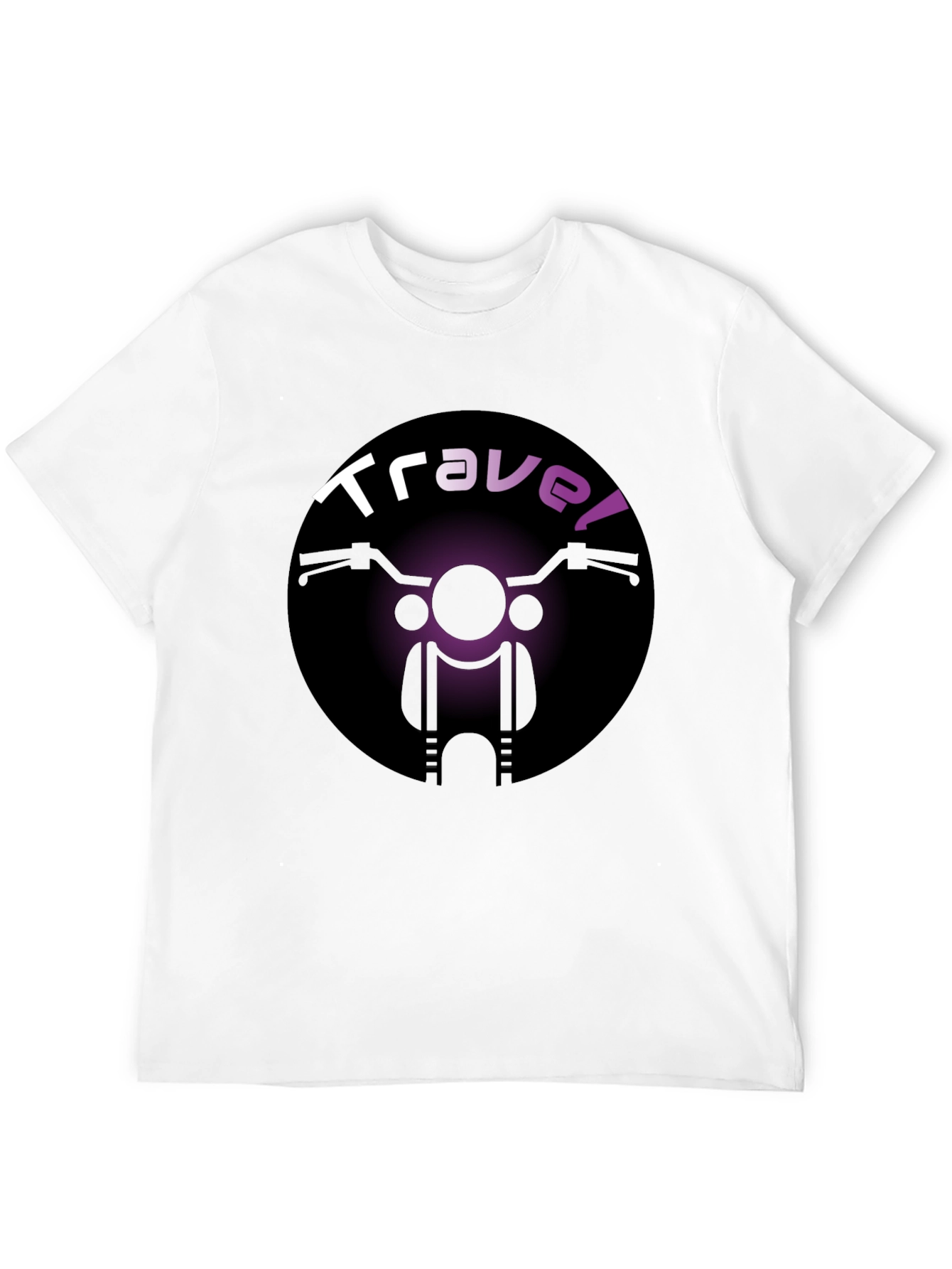 Camiseta Negra Travel Motocicleta Unisex
