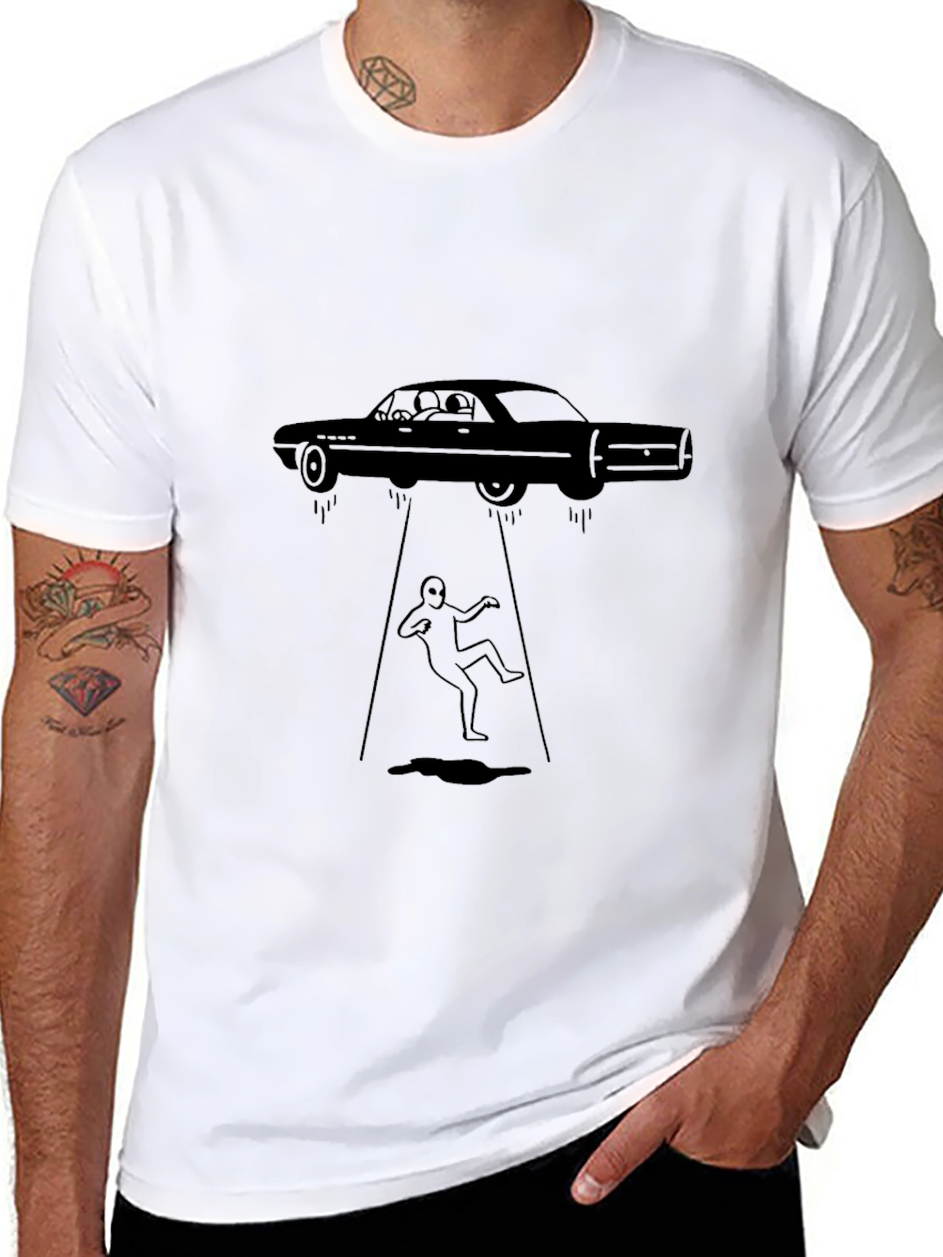 Camiseta Negra: Abducción Automovilística